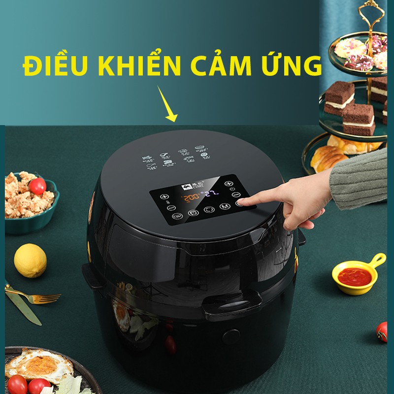 [BẢO HÀNH 12 THÁNG] Nồi chiên không dầu MKMAOKE - Dung tích 8L thế hệ mới 2021, nồi chiên điện tử chất lượng cao