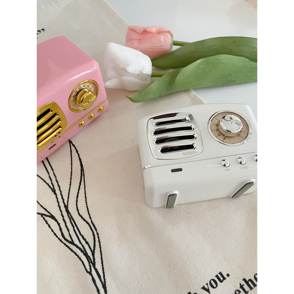 [FOLLOW US GIẢM 30K] Loa mini bluetooth RETRO nghe nhạc speaker không dây phong cách trang trí vintage Casimi Decor