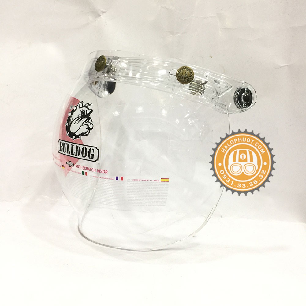 Kính Bubble Bulldog gắn nón 3/4