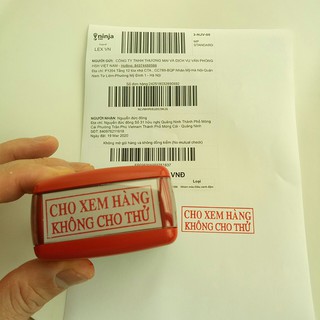 Con dấu cho xem hàng không cho thử