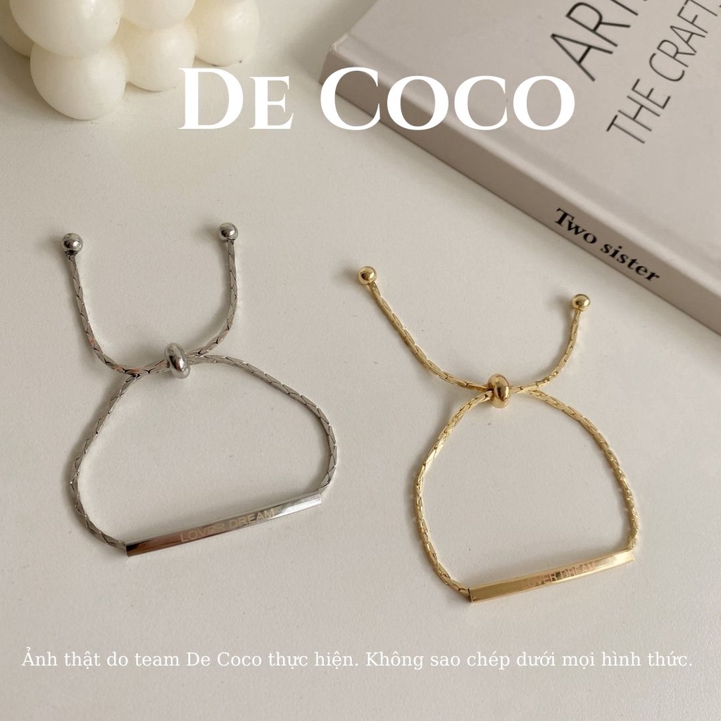 Vòng tay nữ, lắc tay gold bar De Coco decoco.accessories