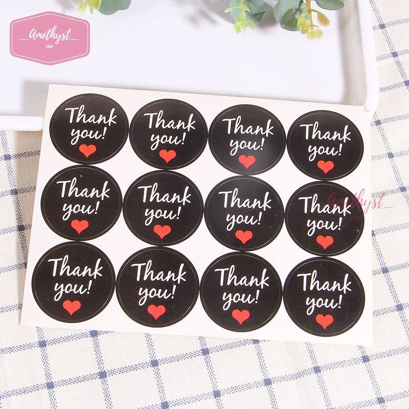 Bộ 120 Miếng Tem Dán, Sticker 🌹THANK YOU🌹 Giá Rẻ