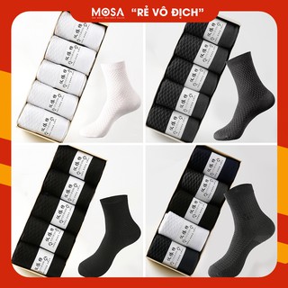 [LOẠI 1] Tất nam 5 đôi cao cổ khử mùi hôi - Tất Hộp 5 đôi