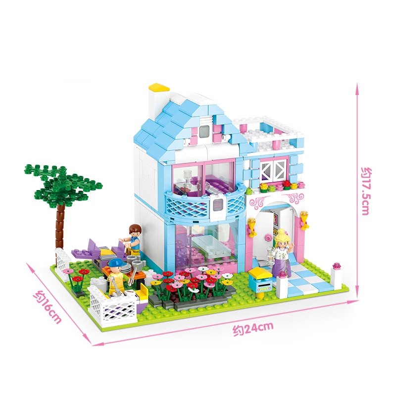 Bộ đồ chơi 539 mảnh ghép lắp ráp mô hình khu vườn xinh xắn