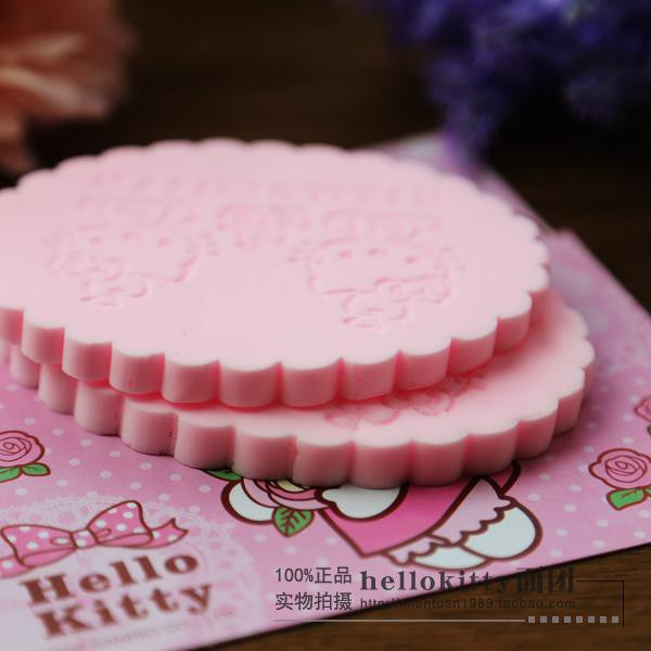 [HÀNG CÓ SẴN] Bọt Biển Rửa Mặt Hình Mèo Kitty Hồng