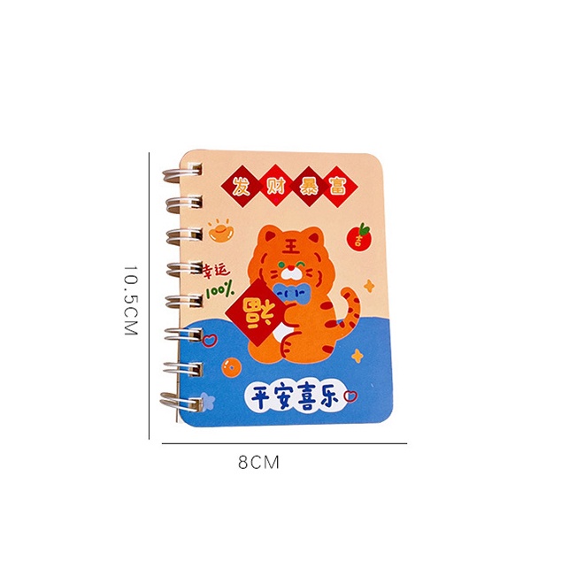 Sổ tay ghi chú dòng kẻ mini lò xo bỏ túi họa tiết dễ thương YOS