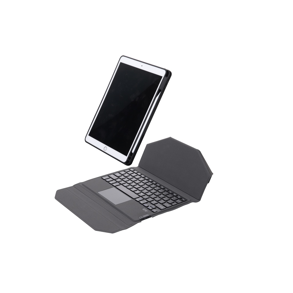 IKey Magnetic Vertical Wireless Blutooth Keyboard Trackpad LED light Backlit Case For iPad Pro 11 12.9 8th 9th Gen 10.2 Air 3 10.5 Air 5 5th gen 4 4th Gen 10.9 inch Flip Detachable With Pencil Slot Holder Touchpad Keyboard Cover