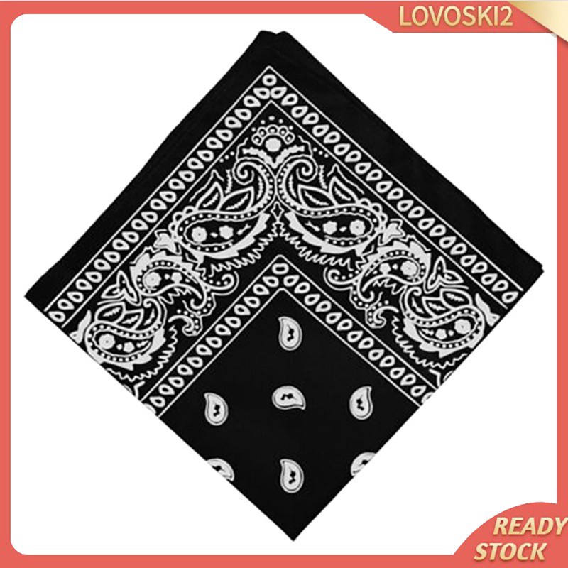 Cotton Paisley Cowboy Bandana Scarf Head Wrap Hair Band Handkerchief Red