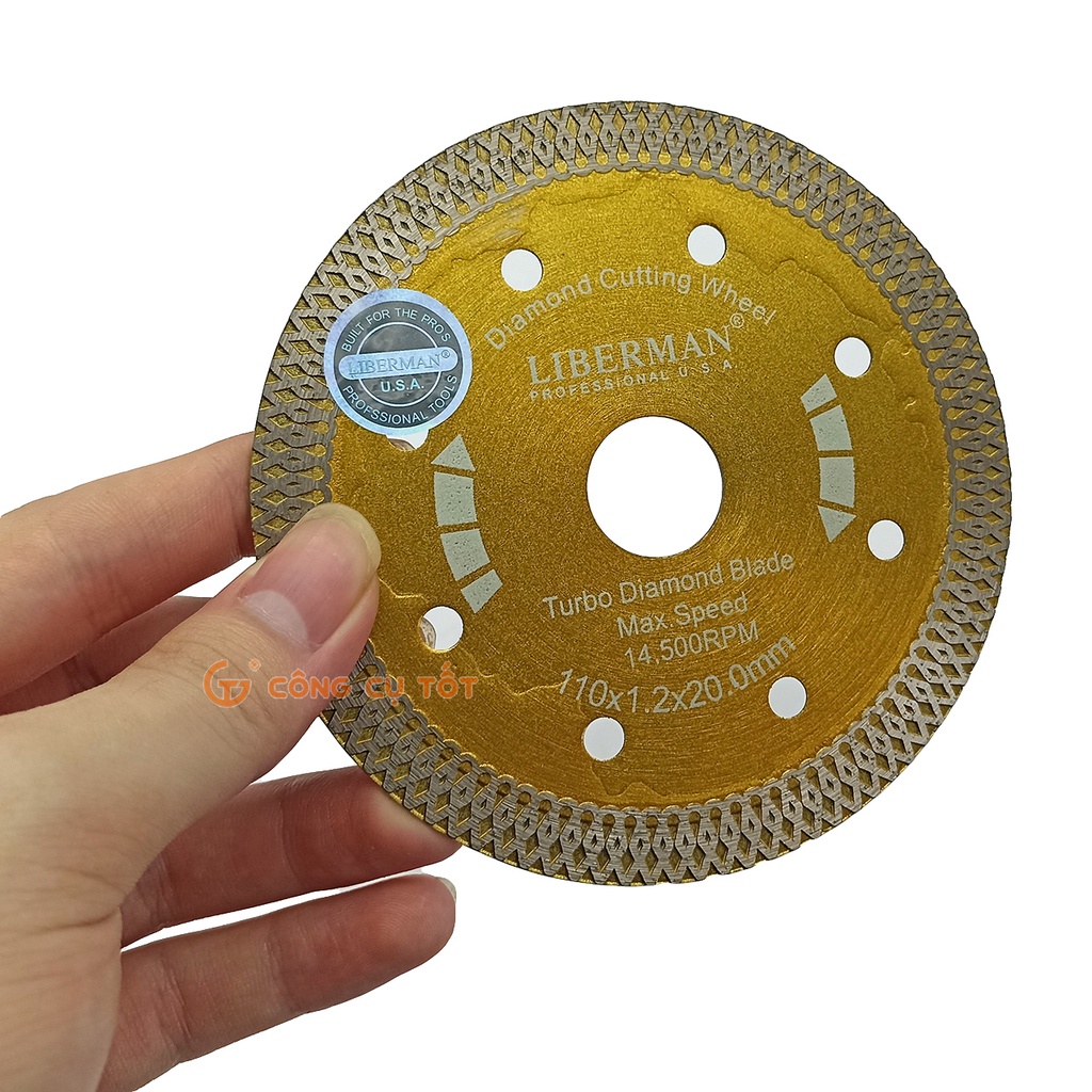 Đĩa cắt kim cương khô và ướt 110x1.2x20mm LIBERMAN