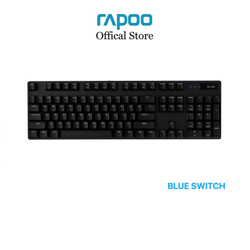 Bàn phím Rapoo V500 Pro Wireless màu đen không dây 2.4 GHz - (2 loại Red switch/ Blue switch)