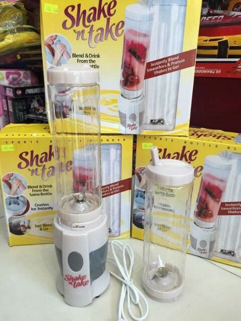 Máy xay sinh tố mini Shake 2 cối, máy xay hoa quả cầm tay mini mẩu mới 2020