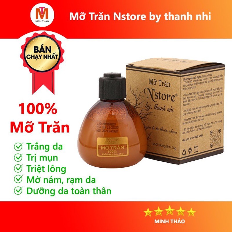Mỡ trăn nguyên chất N'store triệt lông mờ nám da