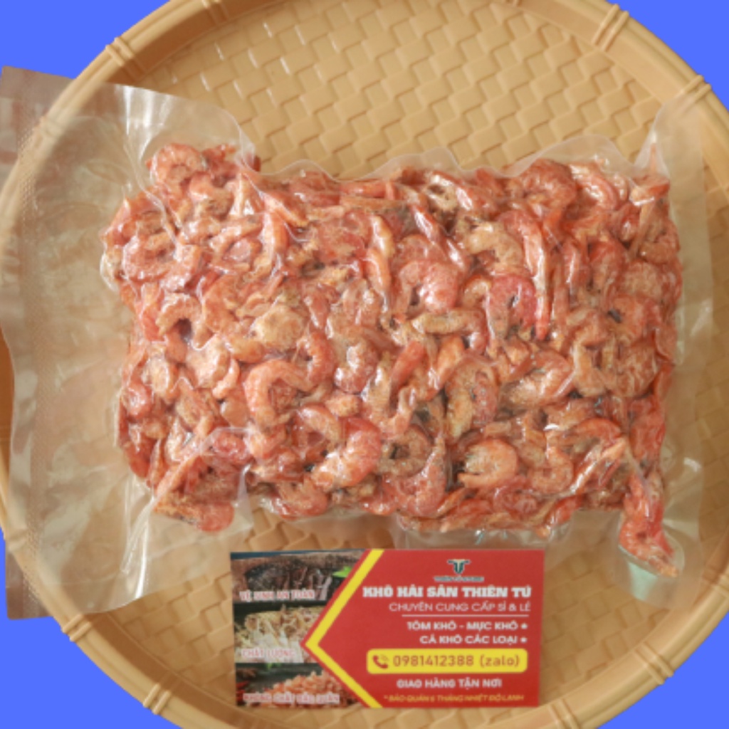 Tôm khô ngon loại nhỏ Cà Mau 500g loại bình dân, chuyên nấu canh , nấu nước dùng rất ngọt nước
