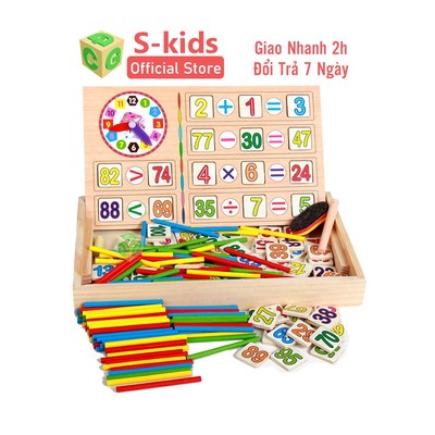 Đồ chơi thông minh S-Kids, bộ que tính học toán bằng gỗ