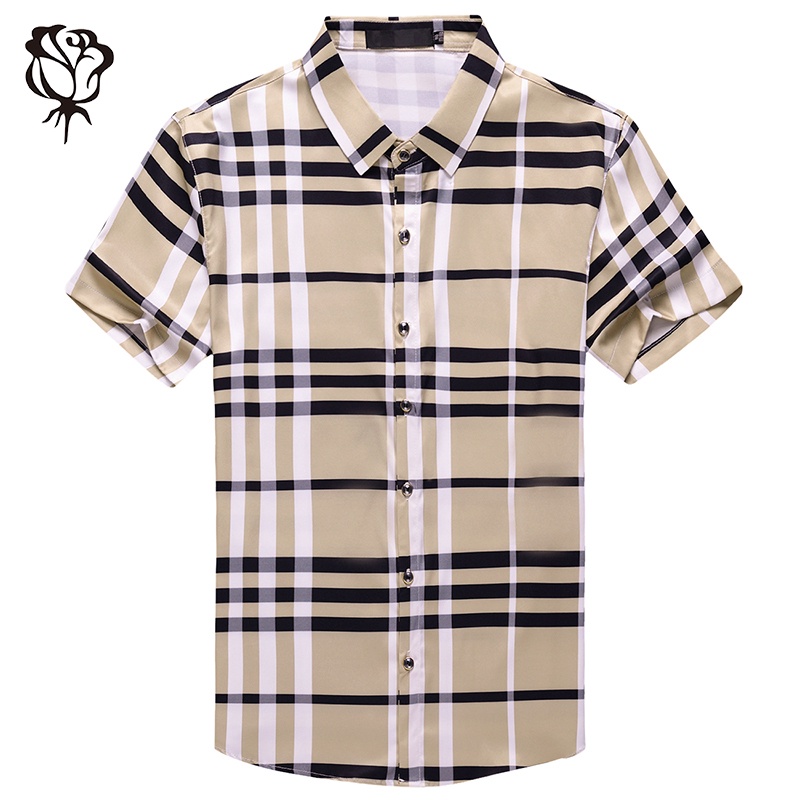 Áo Sơ Mi Ngắn Tay In Họa Tiết Thời Trang Công Sở Dành Cho Nam