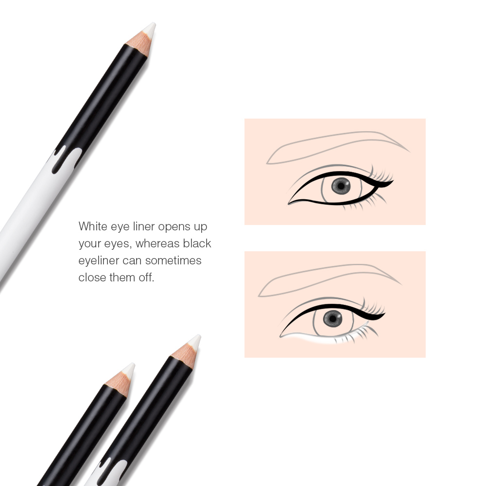 [Hàng mới về] Bút kẻ mắt trang điểm màu trắng lấp lánh lâu trôi chống thấm nước | BigBuy360 - bigbuy360.vn