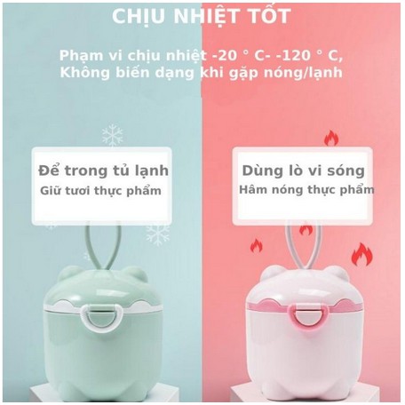 (Giao hỏa tốc)Hộp chia sữa/Hộp đựng sữa bột,đồ ăn,cháo mang đi chơi/ra ngoài cho bé