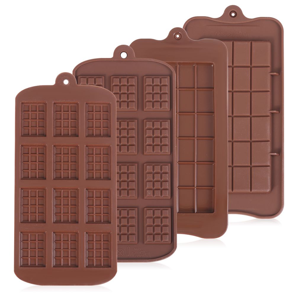 Khuôn silicone tạo hình bánh waffle/ chocolate/ kẹo hình thanh dài
