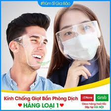 combo 10 Mắt kính bảo hộ FACE SHIELD là mẫu kính với thiết kế ôm hết khuôn mặt 32k