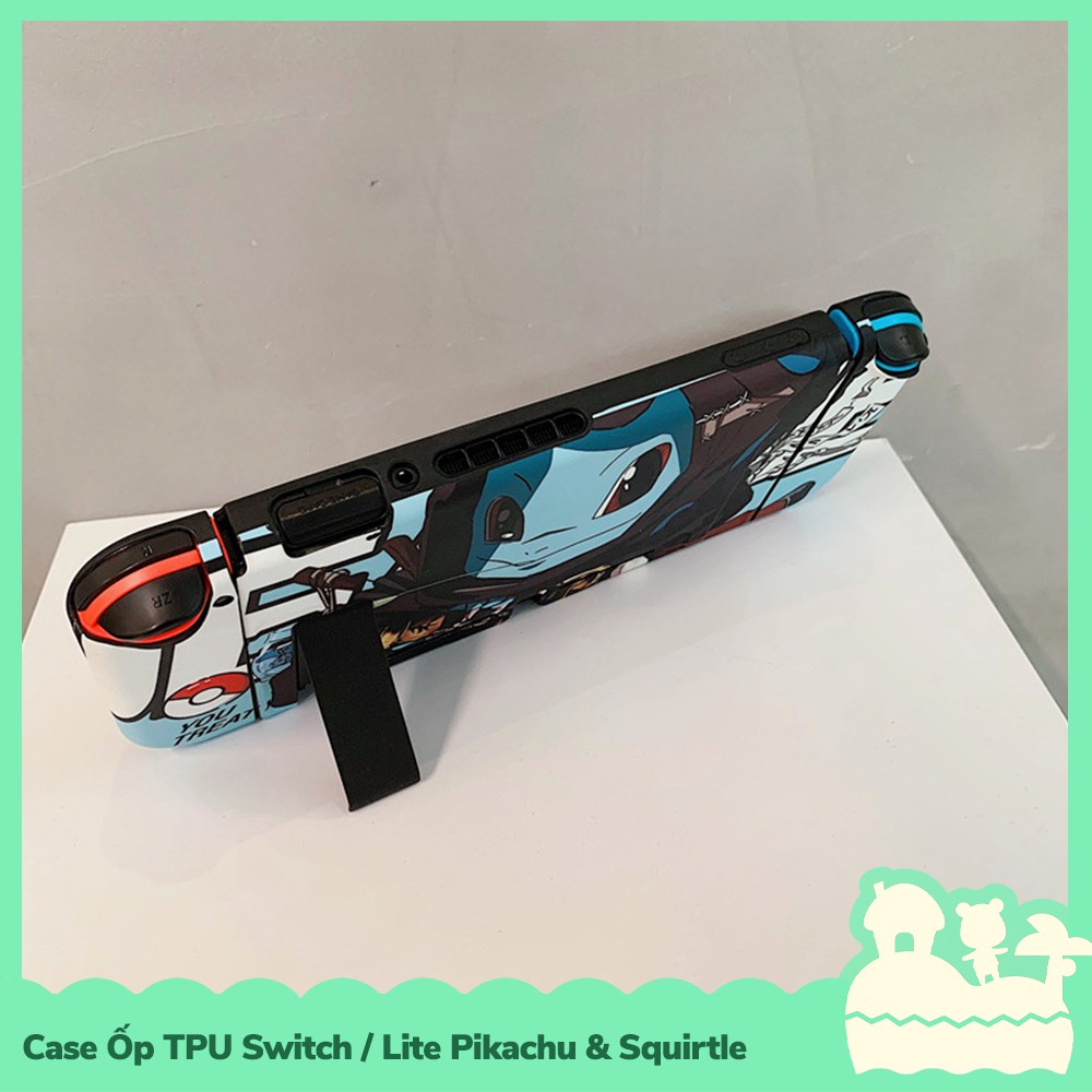 [Sẵn VN - NowShip] Phụ Kiện Case Ốp Lưng Nintendo Switch / Switch Lite TPU Dẻo Game Pokemon Pikachu &amp; Rùa Kini Squirtle