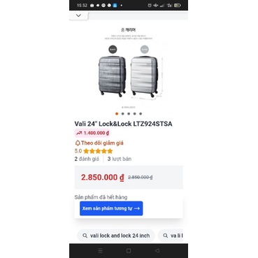 vali 24" LocknLock chính hãng