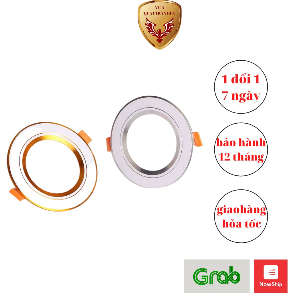 Đèn Led Âm Trần 7W 3 Chế Độ, Đèn Mắt Trâu 7W Phi 90mm, Trang Trí Phòng Khách/ Phòng Ngủ