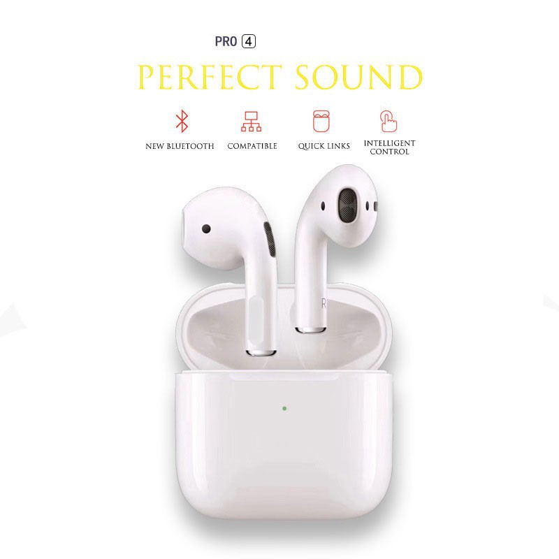 Tai Nghe Airpod Pro 4 Phiên Bản Nâng Cấp, Màng Đen Chất Lượng, Âm Thanh Cực Đỉnh, Dung Lượng Pin Khủng