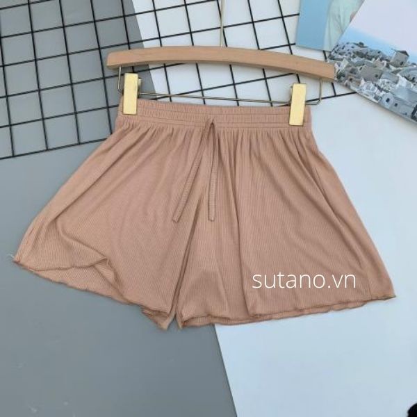 Quần short thun lạnh cạp chun - sooc mặc nhà mùa hè, Quần ngủ vải cotton mịn mát co giãn q604 sutano | BigBuy360 - bigbuy360.vn