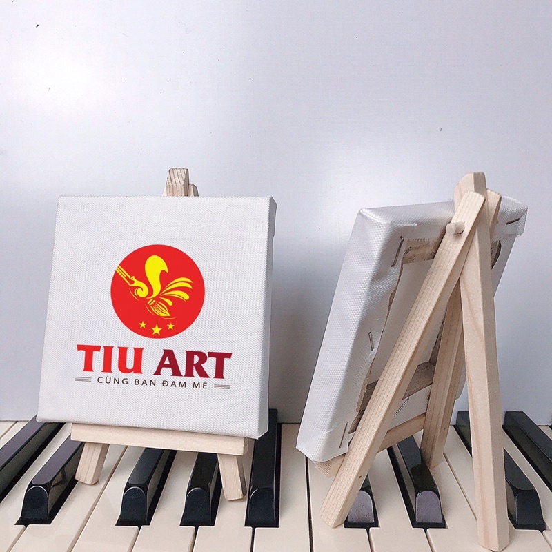 Canvas Mini TiuArt 10x10cm kèm giá đỡ