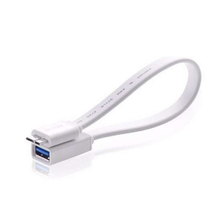 Dây Micro USB 3.0 OTG sang USB 3.0 dạng dẹt dài 20CM UGREEN US127 10801 (đen)