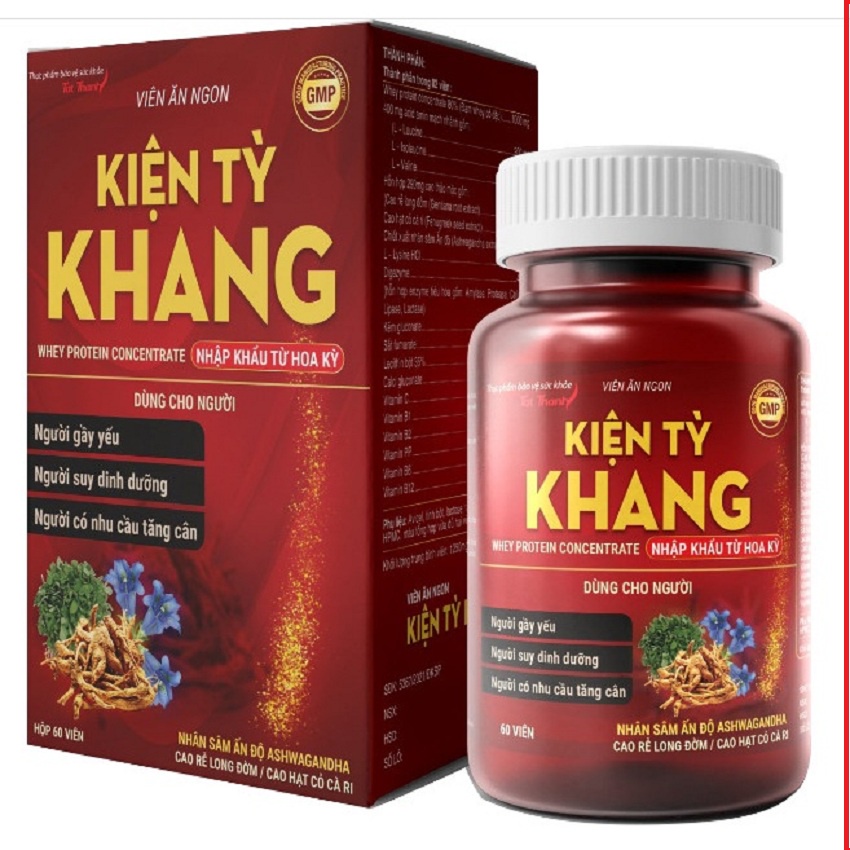 Viên ăn ngon kiện tỳ khang,hỗ trợ tăng cân và bổ sung dinh dưỡng cho người gầy,suy dinh dưỡng(lọ 60 viên)