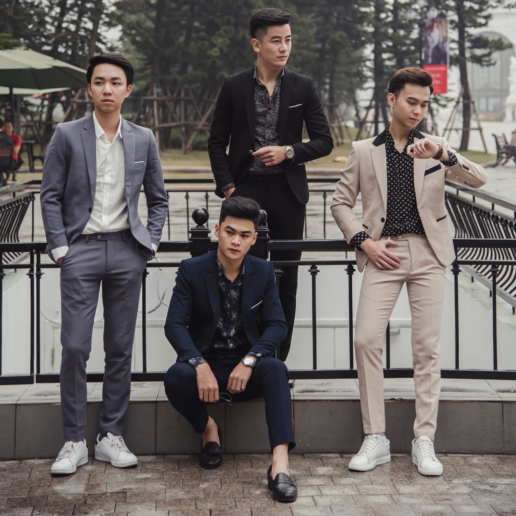 Vest nam Hàn Quốc Edana Menswear cao cấp không nhăn , không xù cho người 45 - 78 kg