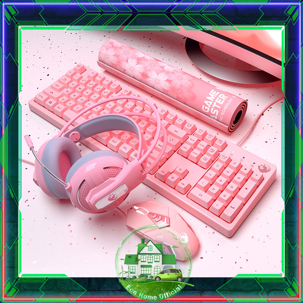 Combo Bộ Bàn Phím Giả Cơ Hồng LongTao - Chuột Gaming - Tai Nghe - Lót Chuột Hello Kitty Bigsize ( BH 1 năm ) | WebRaoVat - webraovat.net.vn