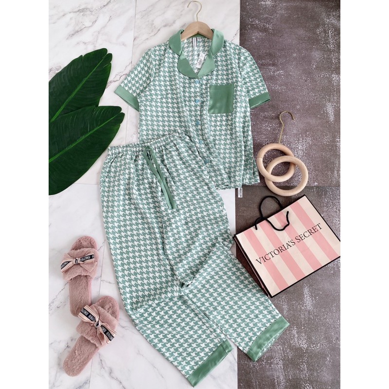 Bộ ngủ lụa quần dài ( giá sale)