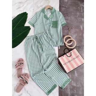 Bộ ngủ lụa quần dài