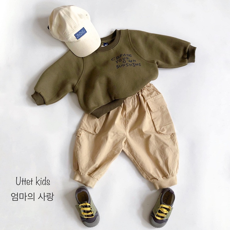 [Ảnh thật] QUẦN KAKI BO CHÂN HÀN QUỐC 1025  DÀNH CHO BÉ GÁI VÀ BÉ TRAI SIZE 80 ĐẾN 120