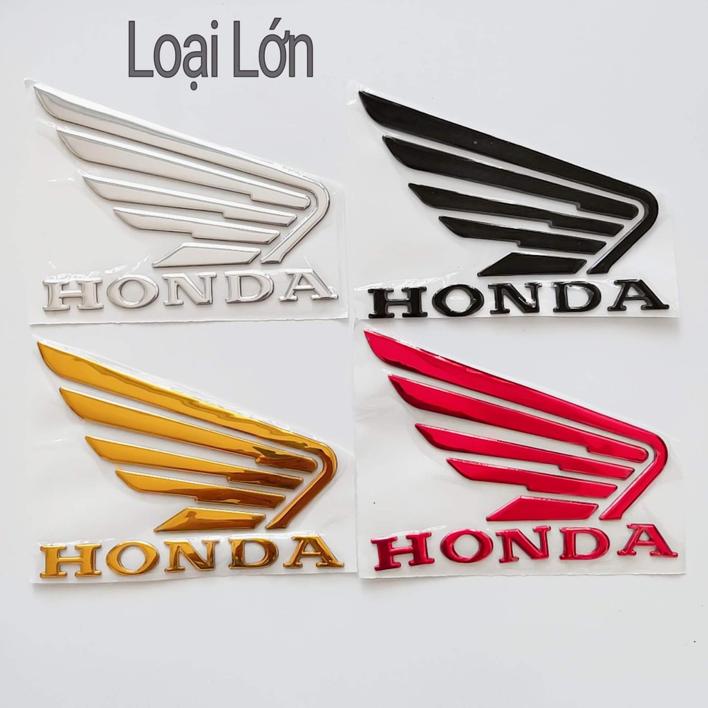 [Mã LIFEAUMAY giảm 10% tối đa 30k đơn 150k] Cặp Tem Logo Cánh Chim Honda 3d Nổi Bật Nhiều Màu