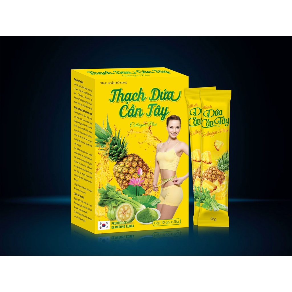 Thạch Dứa Cần Tây ( hộp 10 gói x 25g )