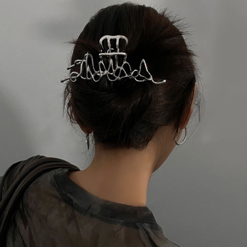 Kẹp tóc kim loại dạng lỏng cỡ lớn phong cách Harajuku thời trang MIHAN1