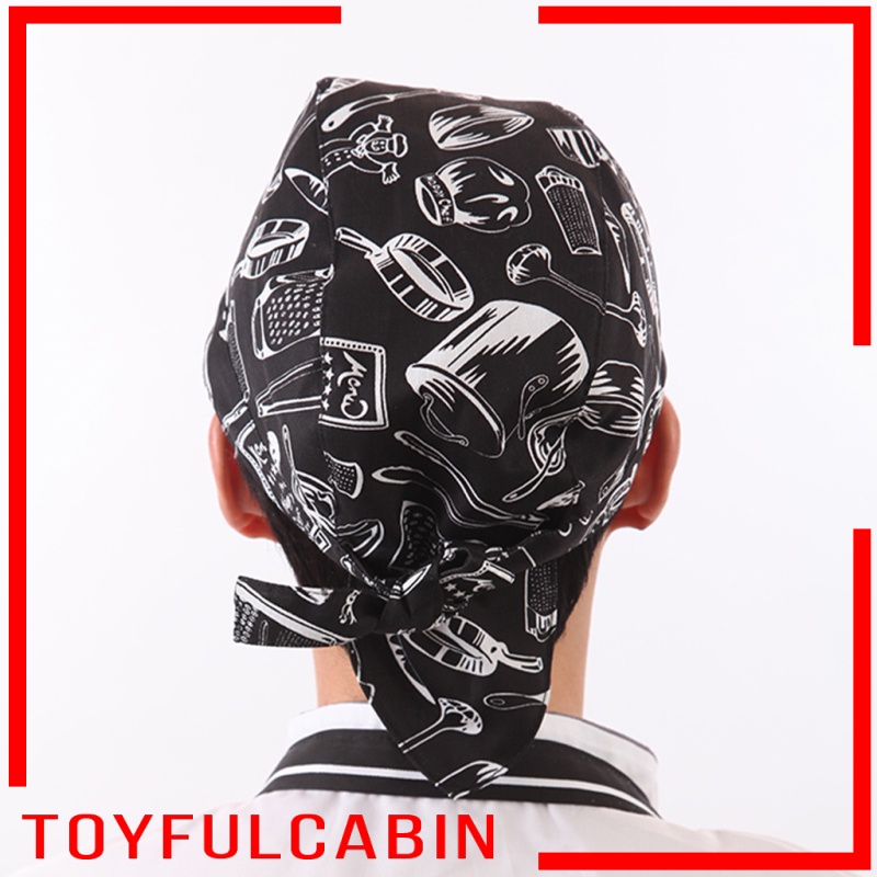 Set 3 Mũ Trùm Đầu Và Khăn Quấn Lưng Unisex Dành Cho Nhà Bếp