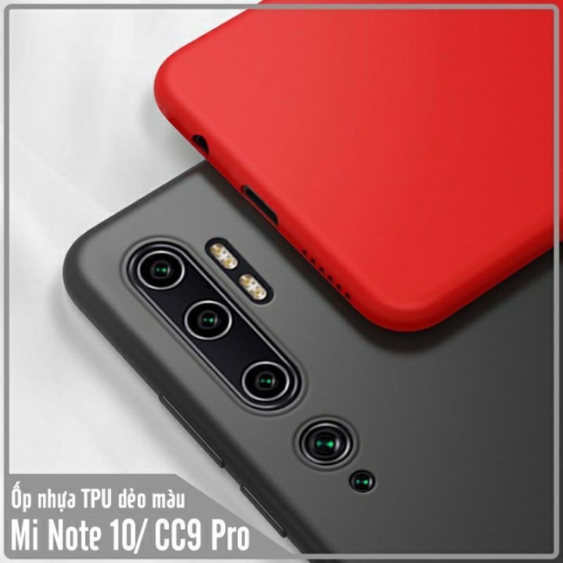 Ốp lưng dẻo màu KT Desing cho Xiaomi Mi Note 10/ CC9 Pro chống bám bẩn