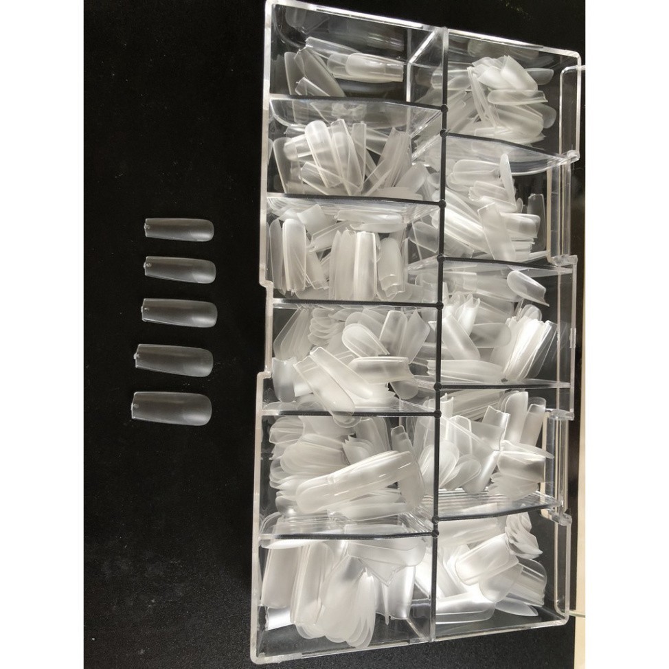 Móng lẻ số nhám sẵn, Móng up HSM lẻ size nhám hộp 500 móng, Móng giả làm nail