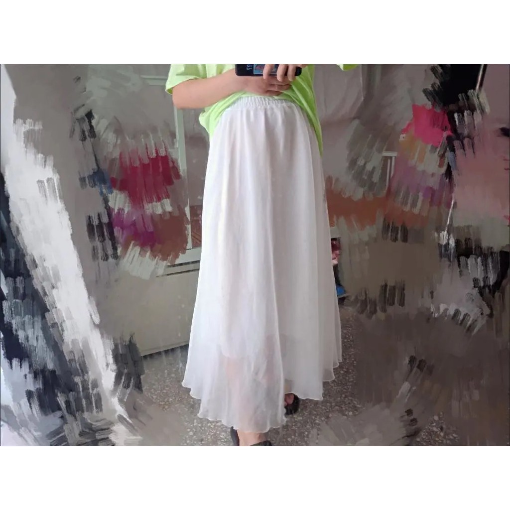 ♥️Chân Váy Voan Xoè 2 Tầng 80cm4 Màu