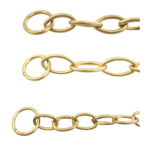 (2 loại) Vòng cổ chó kiểu dây xích bằng đồng và inox (dài 50cm) vòng cổ kỷ luật chó BH 12 tháng