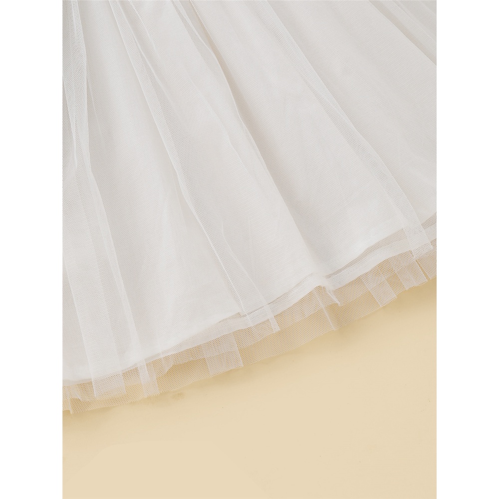 Đầm công chúa MIKRDOO tay dài họa tiết trái tim viền diềm xếp thời trang cho bé gái 1-5 tuổi