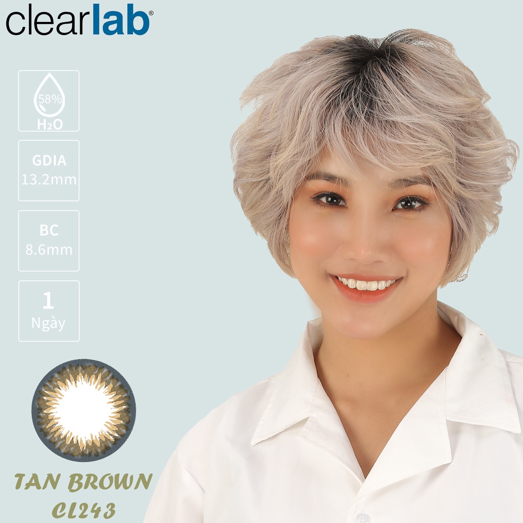 Kính Áp Tròng Màu Dùng 1 Ngày Clearlab Mỹ - Tan Brown CL243 - Lens Màu