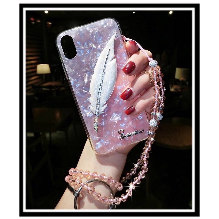 Ốp điện thoại hình lông vũ cho Samsung Galaxy S7/egde S8 S9 S10 PLUS S10e/lite Note8 Note9 J2 J7  J5 J710 J510