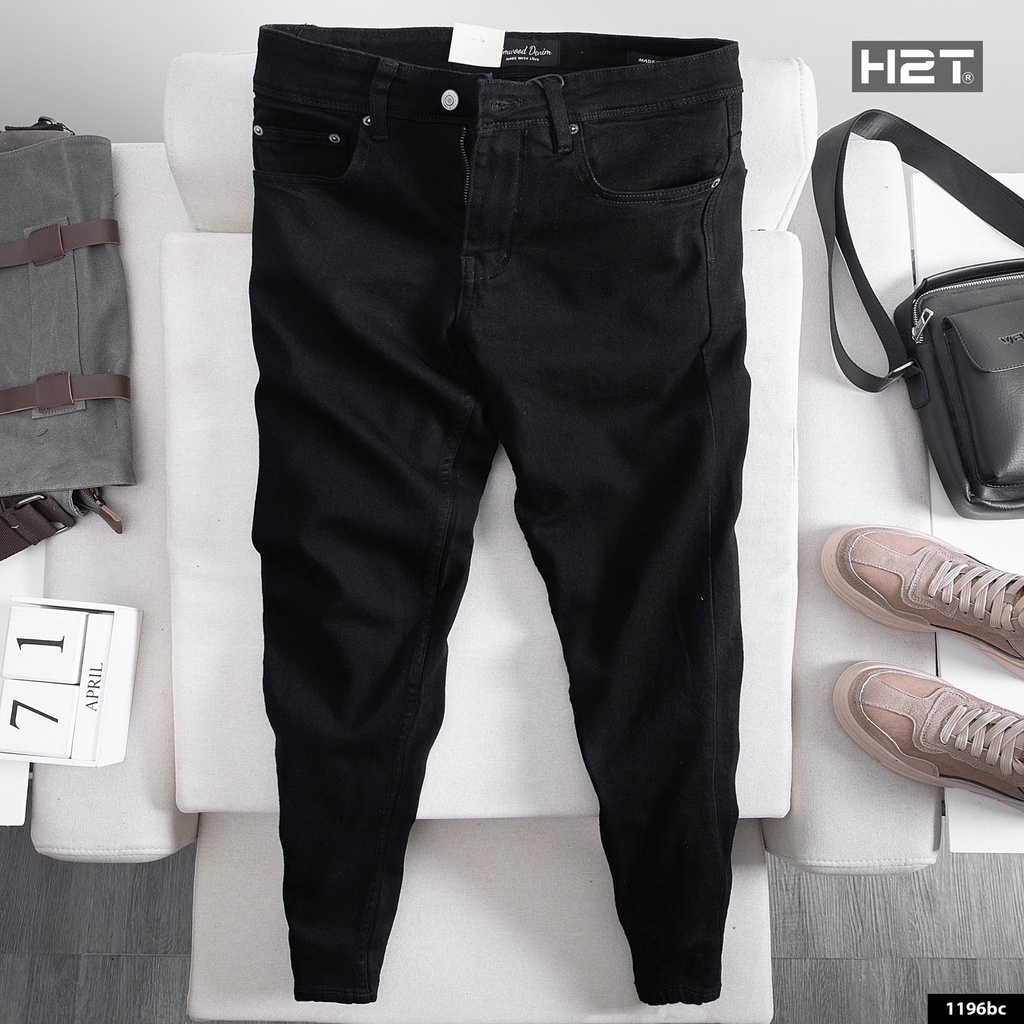 Quần Jean Nam Basic H2T Kiểu Dáng Skinny Cực Tôn Dáng, Chất Liệu Bò SIMWOOD DENIM Thoải Mái, Không Gây Khó Chịu 1196