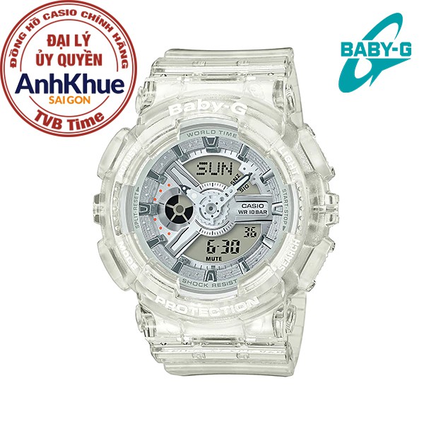 Đồng hồ nữ dây nhựa Casio Baby-G chính hãng Anh Khuê BA-110CR-7ADR