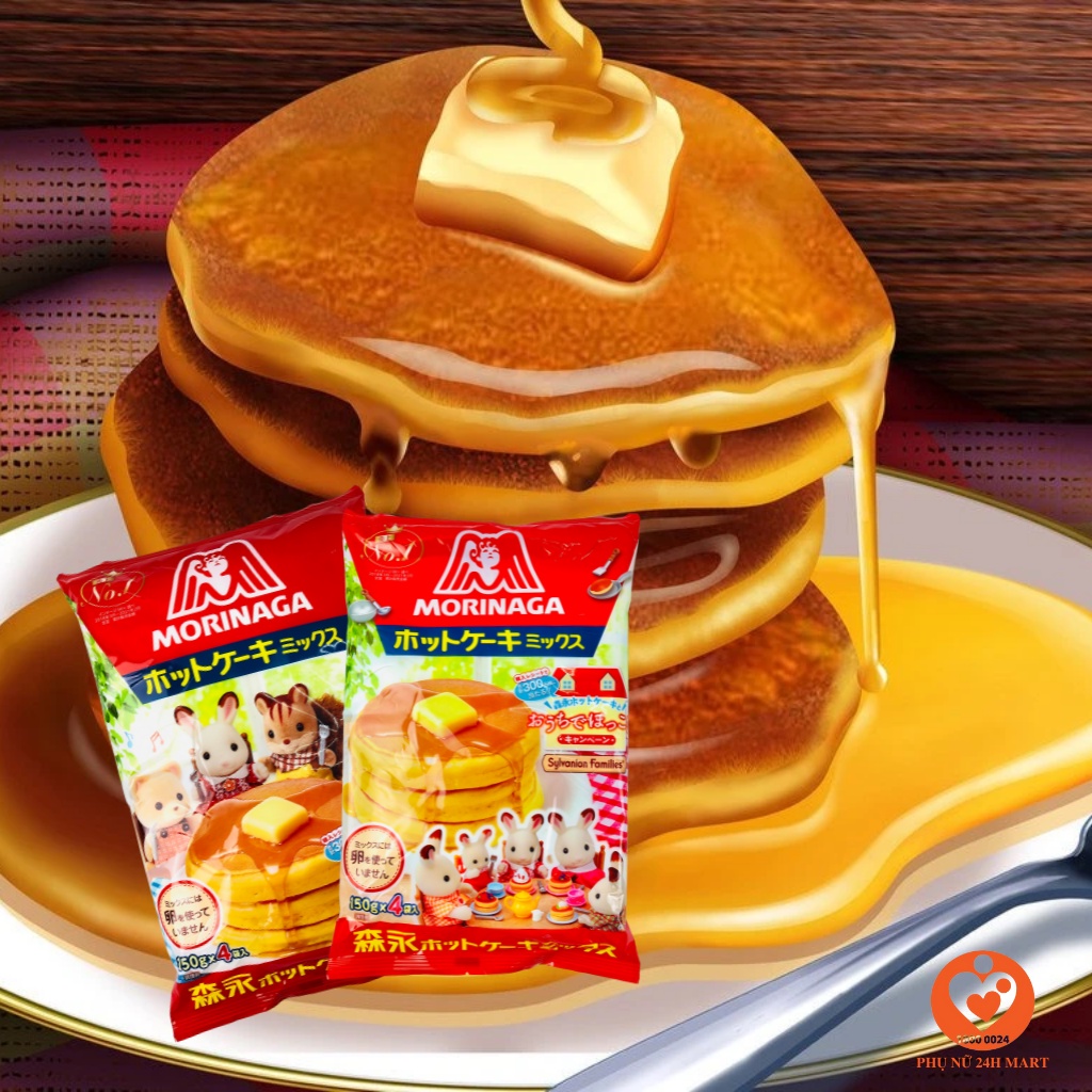 Bột làm bánh rán cho bé hotcake Morinaga - 600G [HSD 2023]